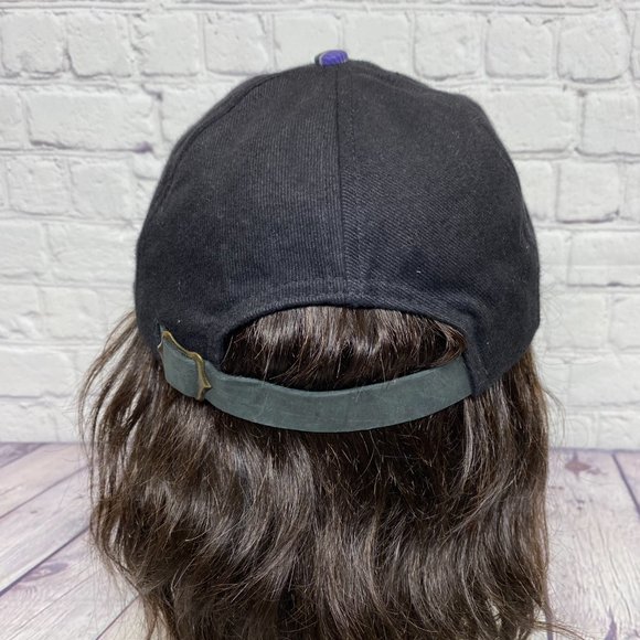 Vintage Hat Cap Strap Back Black AXL Embroidered Logo Adjustable KP Caps Casual - Picture 3 of 8